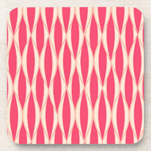 Ribbon Print Mitte des Jahrhunderts - Farbtöne von Getränkeuntersetzer