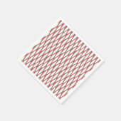 Ribbon Print Mitte des Jahrhunderts - grau, weiß, Serviette (Ecke)