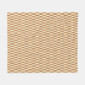 Ribbon Print Mitte des Jahrhunderts - Kamelbraun u Fleecedecke (Vorderseite (Horizontal))