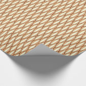 Ribbon Print Mitte des Jahrhunderts - Kamelbraun u Geschenkpapier (Ecke)