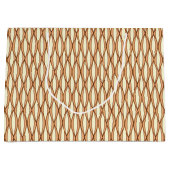 Ribbon Print Mitte des Jahrhunderts - Kamelbraun u Große Geschenktüte (Vorderseite)