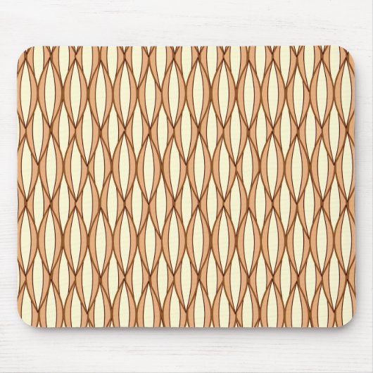 Ribbon Print Mitte des Jahrhunderts - Kamelbraun u Mousepad (Vorne)