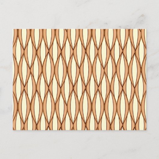 Ribbon Print Mitte des Jahrhunderts - Kamelbraun u Postkarte (Vorderseite)