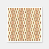 Ribbon Print Mitte des Jahrhunderts - Kamelbraun u Serviette (Vorderseite)