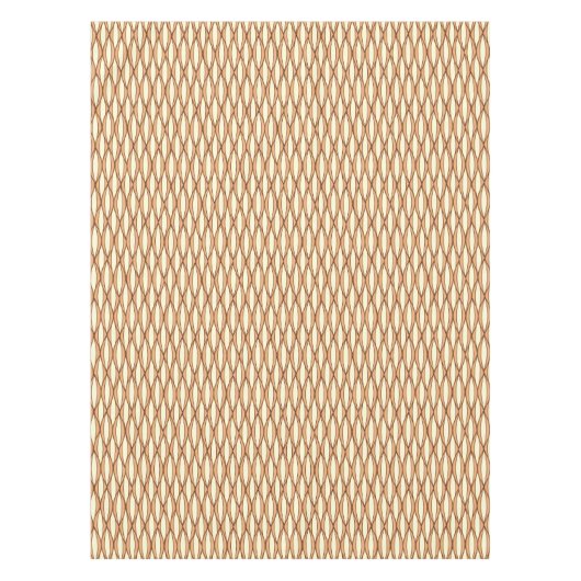 Ribbon Print Mitte des Jahrhunderts - Kamelbraun u Tischdecke (Vorderseite)