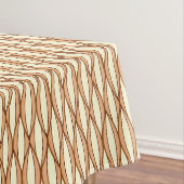 Ribbon Print Mitte des Jahrhunderts - Kamelbraun u Tischdecke (Beispiel)