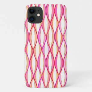 Ribbon Print Mitte des Jahrhunderts - Korallen und Case-Mate iPhone Hülle
