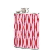 Ribbon Print Mitte des Jahrhunderts - Rosa und Bor Flachmann (Links)