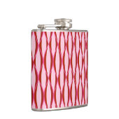 Ribbon Print Mitte des Jahrhunderts - Rosa und Bor Flachmann (Rechts)