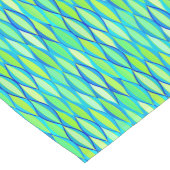 Ribbon Print Mitte des Jahrhunderts - türkis und L Kurzer Tischläufer (Ecke)