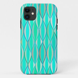 Ribbon Print Mitte des Jahrhunderts - türkisfarben Case-Mate iPhone Hülle