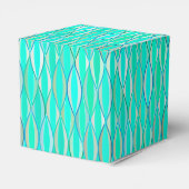 Ribbon Print Mitte des Jahrhunderts - türkisfarben Geschenkschachtel (Rückseite)