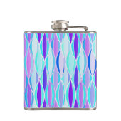 Ribbon Print Mitte des Jahrhunderts - violett und  Flachmann (Rückseite)