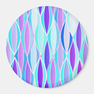 Ribbon Print Mitte des Jahrhunderts - violett und Magnet