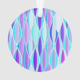 Ribbon Print Mitte des Jahrhunderts - violett und  Ornament