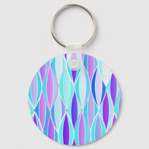 Ribbon Print Mitte des Jahrhunderts - violett und  Schlüsselanhänger