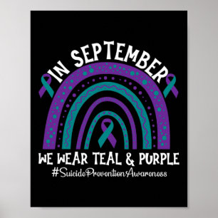 Ribbon Rainbo zur Sensibilisierung für Suizidpräve Poster