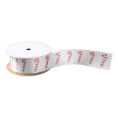 Ribbon - Red Candy Cane Satinband (Spule)
