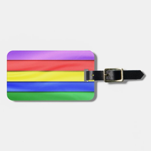 Ribbon-Regenbogenstreifen Gepäckanhänger (Vorderseite horizontal)