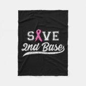 Ribbon Rette das Bewusstsein für den zweiten Brust Fleecedecke (Vorderseite)