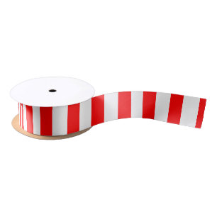 Ribbon, rot und weiß, mittlere Größe, vertikale St Satinband