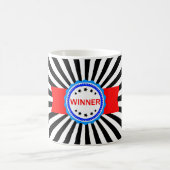Ribbon, Rot, Weiß und Blau-Gewinner Kaffeetasse (Mittel)
