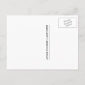 RIBBON SAVE THE DATE FOTO POSTCARDS - KORALE ANKÜNDIGUNGSPOSTKARTE (Rückseite)