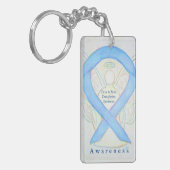 Ribbon-Schlüsselanhänger mit zwei bis zwei Transfu Schlüsselanhänger (Vorderseite links)