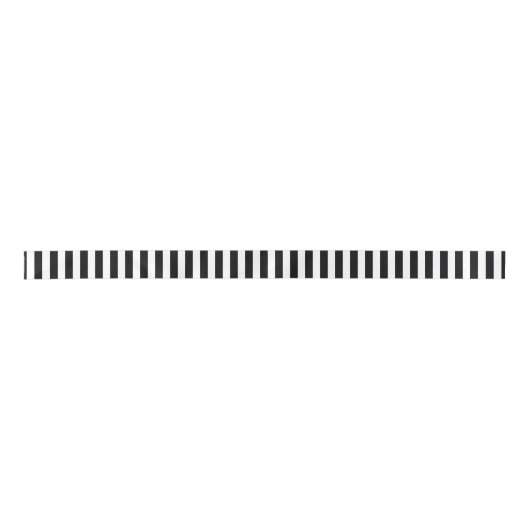 Ribbon, schwarz und weiß, kleine vertikale Streife Satinband (Vorderseite)