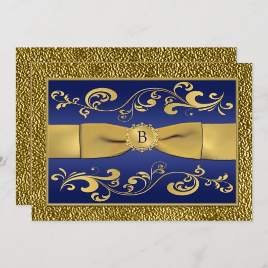 RIBBON Scrolls 40 Jahre Einladung (Vorne/Hinten)