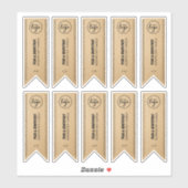 Ribbon Shaped Kraft Candle Labels (Blatt)