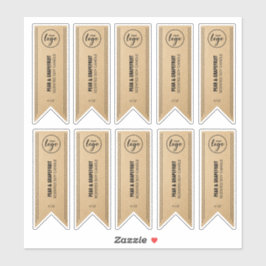 Ribbon Shaped Kraft Candle Labels