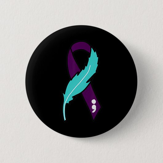 Ribbon Suicide Awareness Mental Health For Men Wom Button (Vorderseite)