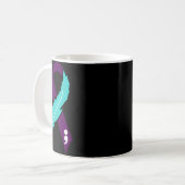 Ribbon Suicide Awareness Mental Health For Men Wom Kaffeetasse (Vorderseite Links)