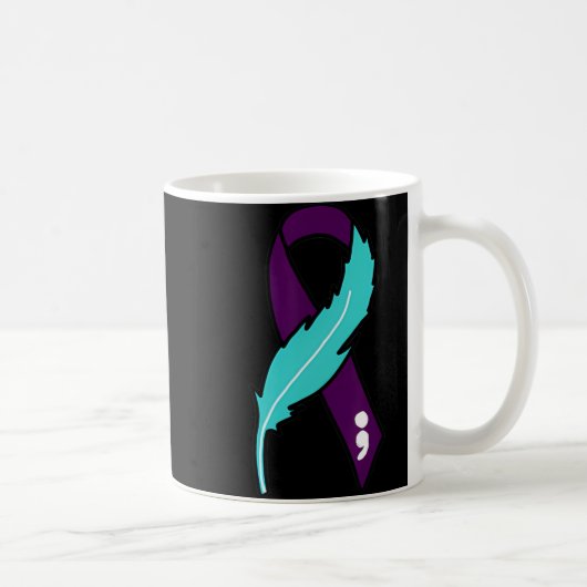 Ribbon Suicide Awareness Mental Health For Men Wom Kaffeetasse (Rechts)