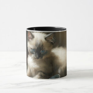 Ribbon Tangle Siamese Kitten Tasse