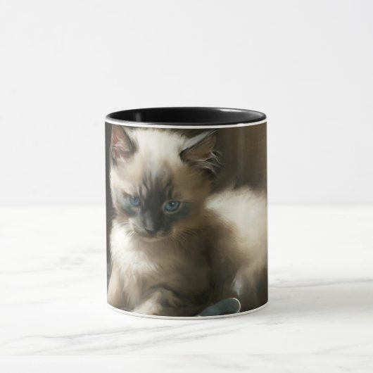 Ribbon Tangle Siamese Kitten Tasse (Zentrum)