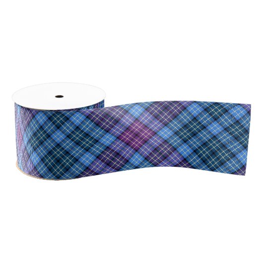 Ribbon - Tartan Blue Pink Lila Green Ripsband (Spule)