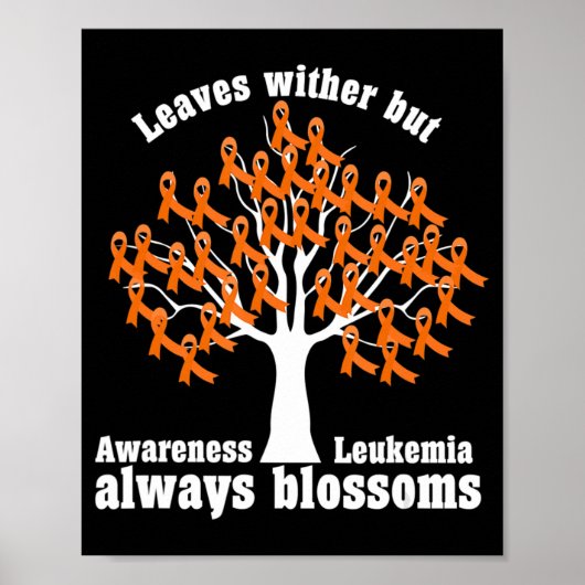 Ribbon Tree Aml Leukämie Bewusstsein Poster (Vorne)