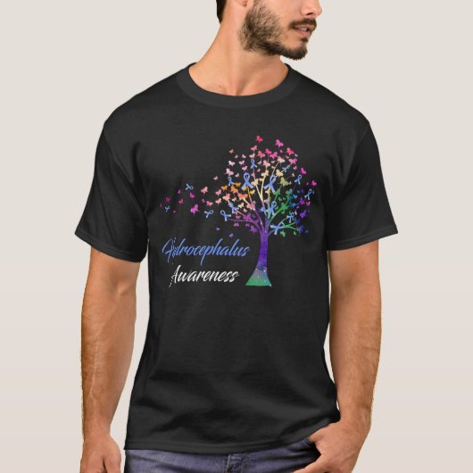 Ribbon Tree Hydrocephalus Awareness T - Shirt (Vorderseite)
