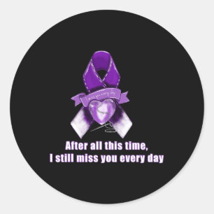Ribbon Überdosis-Bewusstsein Miss You Trauer Gesch Runder Aufkleber