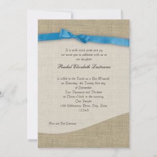 Ribbon und Burlap Bat Mitzvah Einladung