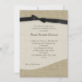 Ribbon und Burlap Bat Mitzvah Einladung (Vorderseite)