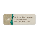Ribbon und Burlap Green Monogram (Vorne)
