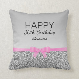 Ribbon und Glitzer zum Geburtstag Kissen