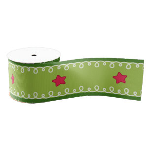Ribbon und Rosa Stars Ripsband