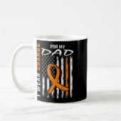 Ribbon Vater Leukemia Awareness American Flag Grap Kaffeetasse (Links)