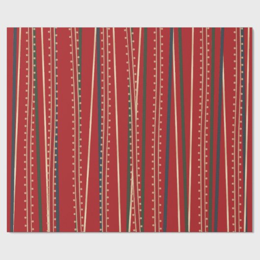 Ribbon Wrapper Red Wrapping Paper Geschenkpapier (Flach)