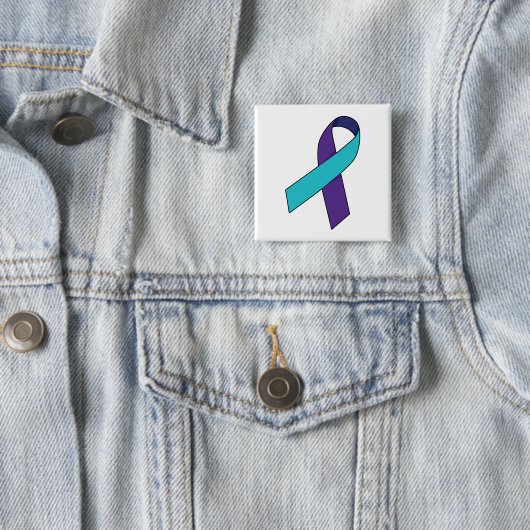 Ribbon zur Suizidprävention Button (Beispiel)