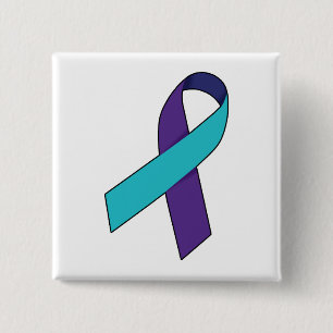 Ribbon zur Suizidprävention Button